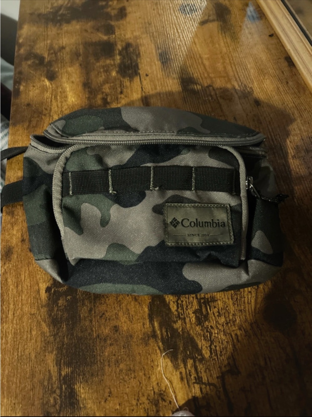 Columbia Camouflage Belt Bag in Green and Black